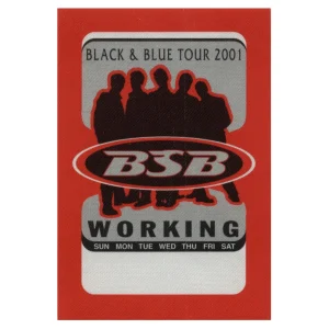 Backstreet Boys 2001 Black & Blue Concert Tour Working Backstage Pass
