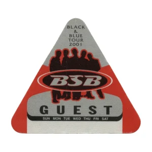 Backstreet Boys 2001 Black & Blue Concert Tour Guest Backstage Pass