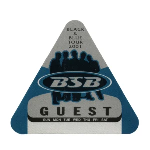 Backstreet Boys 2001 Black & Blue Concert Tour Guest Backstage Pass