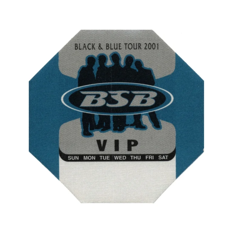 Backstreet Boys 2001 Black & Blue Concert Tour VIP Backstage Pass