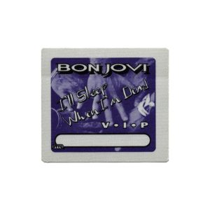 Bon Jovi 1993 I'll Sleep When I'm Dead Concert Tour VIP Backstage Pass