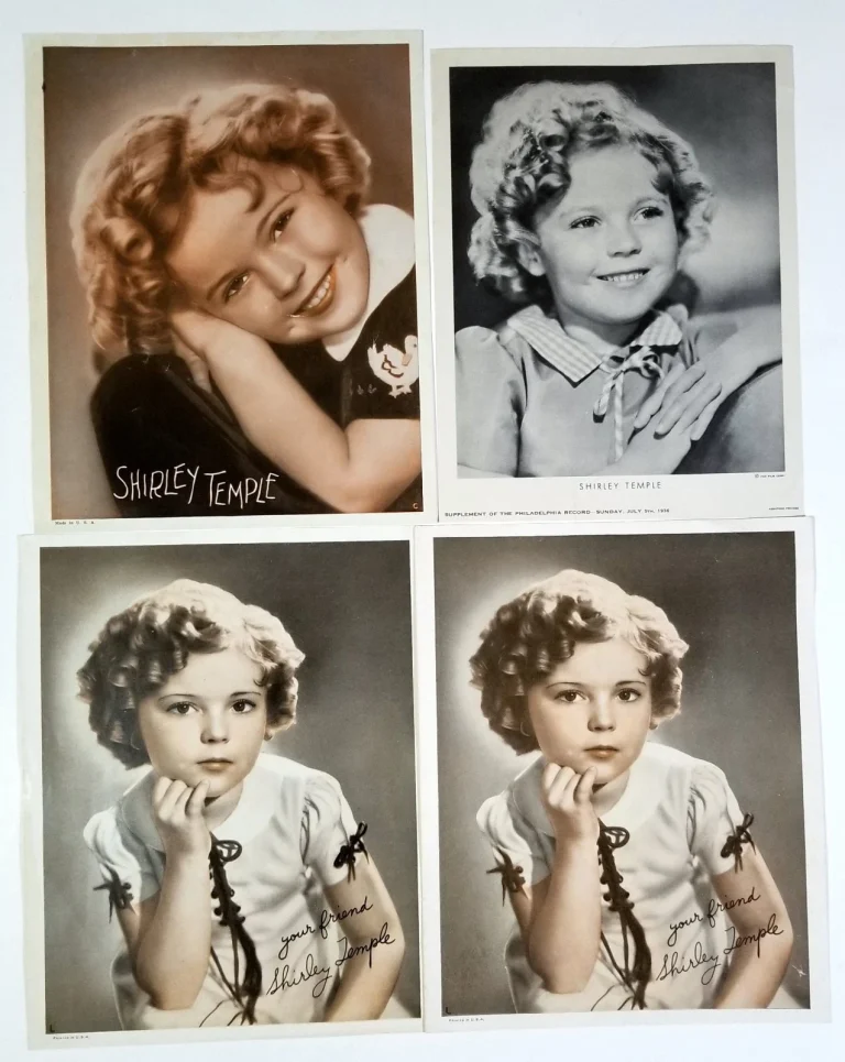 Shirley Temple Set of 4 Vintage Original Childhood Studio Photos 1930's RARE