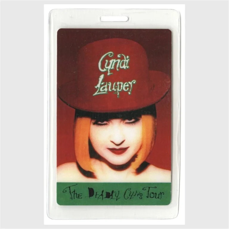 Cyndi Lauper 1994 Hat Full of Stars Concert Tour Vintage Laminate Backstage Pass