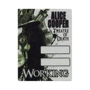 Alice Cooper 2009 Theatre of Death Concert Tour Working Backstage Pass