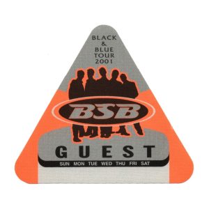 Backstreet Boys 2001 Black & Blue Concert Tour Guest Backstage Pass