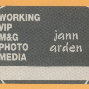 Jann Arden 1997 Happy? Concert Tour Backstage Pass