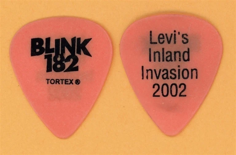 Blink 182 Tom DeLonge Inland Invasion Vintage Guitar Pick - 2002 Tour