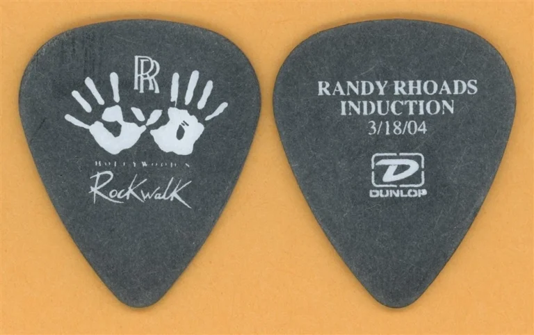 Randy Rhoads Vintage Tour Guitar Pick - 2004 Rock Walk of Fame Induction