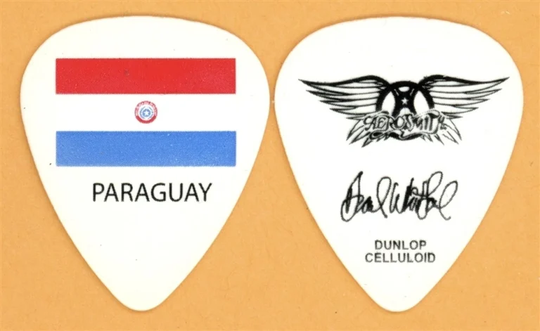 Aerosmith Brad Whitford Vintage Guitar Pick - 2011 Paraguay Tour