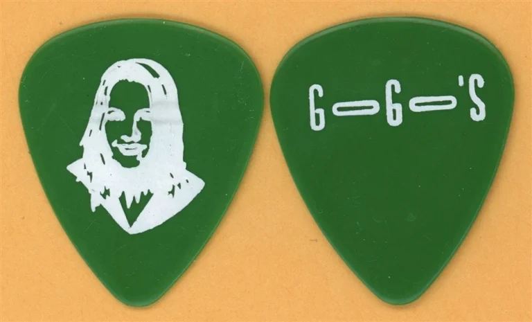 The Go-Go's Charlotte Caffey GREEN Vintage Guitar Pick - 1999 Reunion Tour