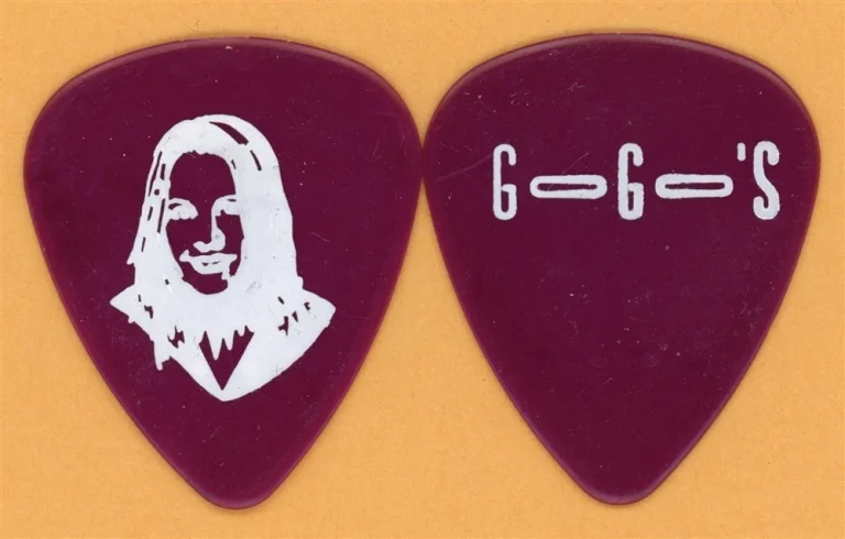 The Go-Go's Charlotte Caffey MAROON Vintage Guitar Pick - 1999 Reunion Tour