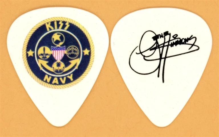 KISS Gene Simmons NAVY Vintage Guitar Pick - 2012 KISS Kruise II Tour