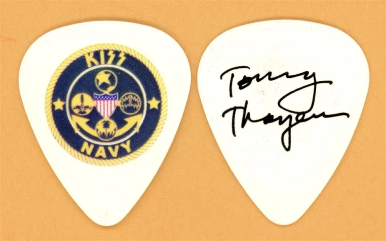KISS Tommy Thayer NAVY Vintage Guitar Pick - 2012 KISS Kruise II Tour