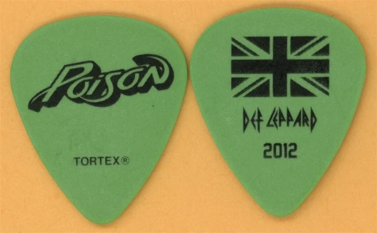 Poison / Def Leppard Vintage Guitar Pick - 2012 Rock of Ages Tour