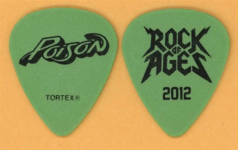 Poison Bobby Dall Vintage Guitar Pick - 2012 Rock of Ages Tour