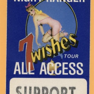 Night Ranger 1985 7 Wishes Concert Tour ALL ACCESS Backstage Pass