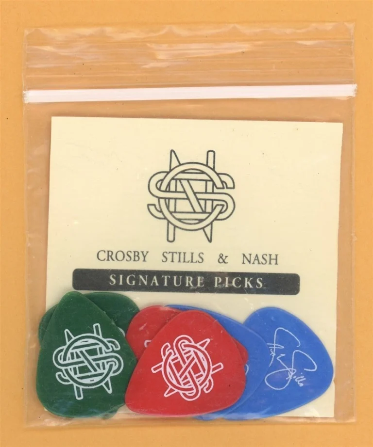 Crosby Stills & Nash Vintage Tour Guitar Pick Pack - Original Bag of 6 Complete