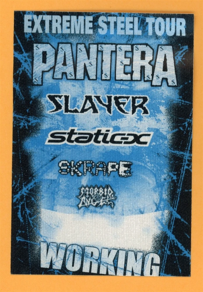 Pantera 2001 Reinventing the Steel Concert Tour w/ Slayer Working Backstage Pass