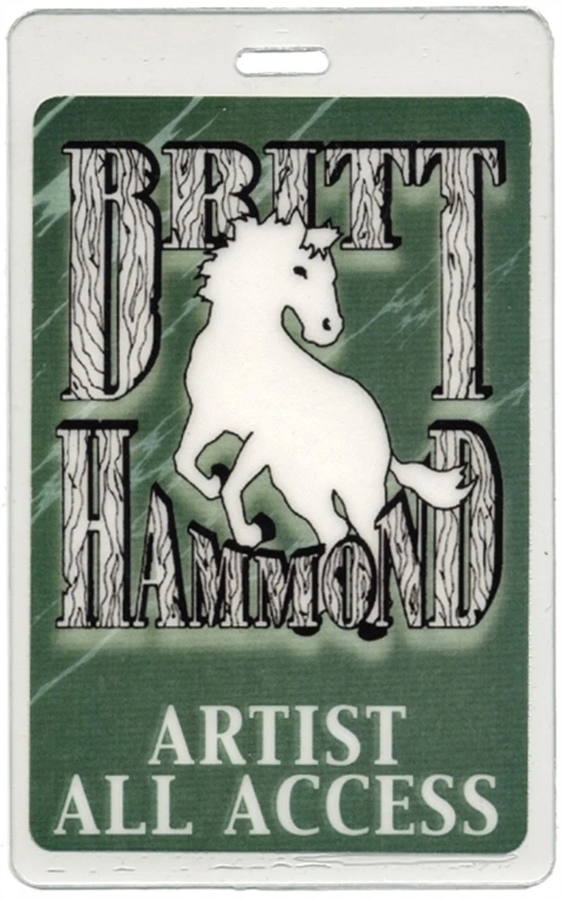 Britt Hammond 2000's Concert Tour Laminated Backstage Pass All Access