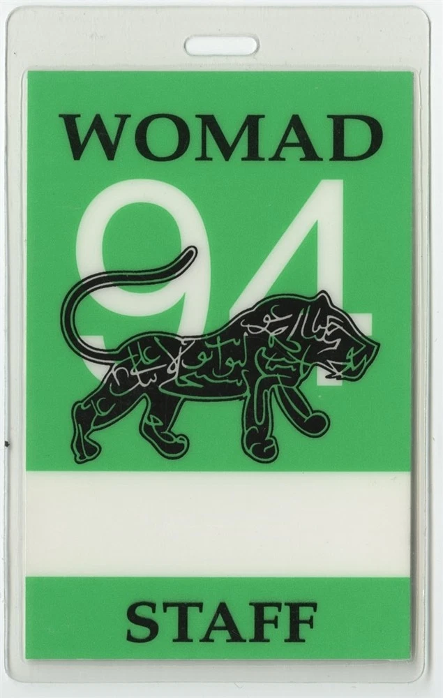 Midnight Oil Womad Festival w/ Live, Peter Gabriel Laminated Backstage Pass