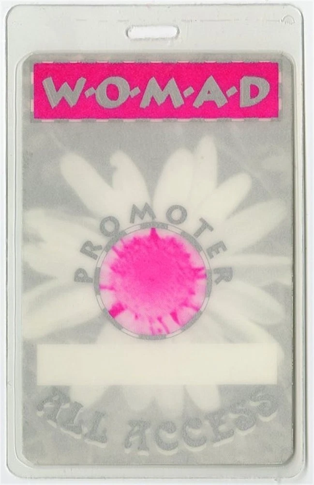Womad Arts Festival Laminated Backstage Pass Peter Gabriel All Access