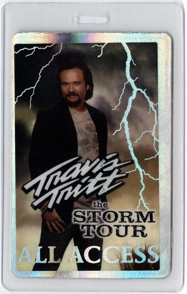 Travis Tritt 2007 The Storm Concert Tour All Access Foil Laminate Backstage Pass