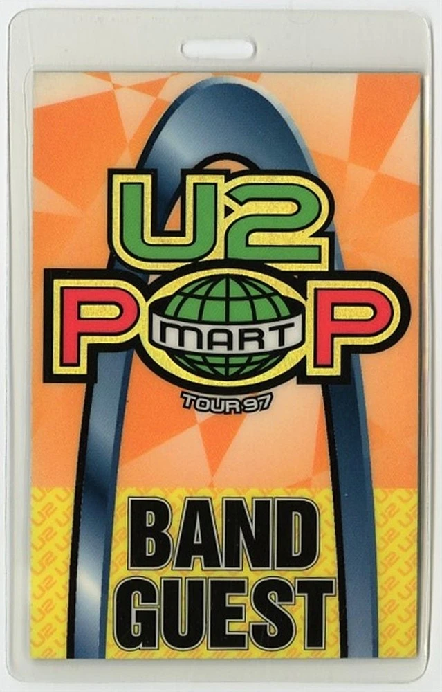U2 1997 Popmart Concert Tour Guest Laminated Backstage Pass