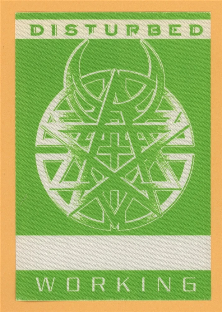 Disturbed 2002 Believe Tour WORKING Backstage Pass