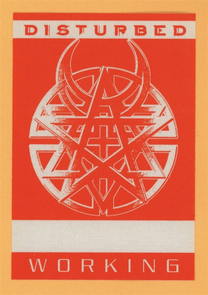 Disturbed 2002 Believe Tour WORKING Backstage Pass