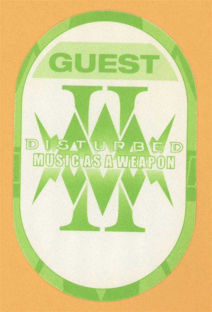 Disturbed 2003 Music As A Weapon Tour GUEST Backstage Pass