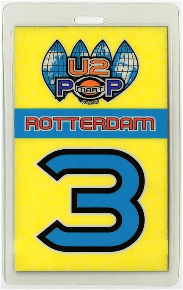 U2 1997 Concert Laminated Backstage Pass Popmart Tour Rotterdam 3