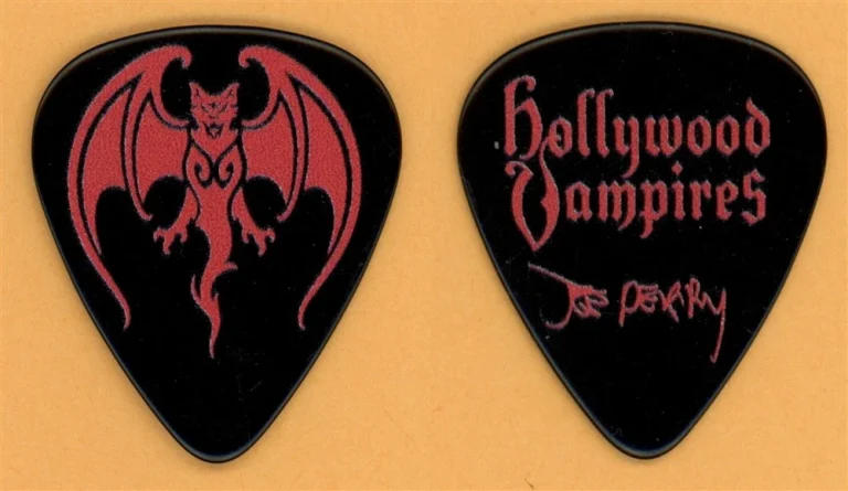 Hollywood Vampires Joe Perry Vintage Guitar Pick - 2015 First Tour