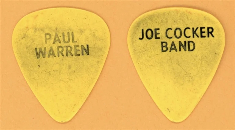 Joe Cocler Band Paul Warren Vintage Guitar Pick - 1994 Have a Little Faith Tour