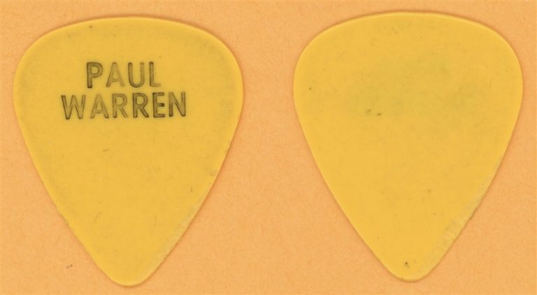 Richard Marx Paul Warren Vintage Guitar Pick - 1991 Rush Street Tour - USED