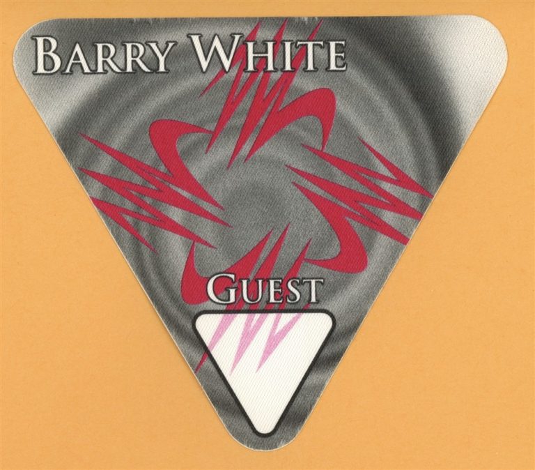Barry White 1995 Icon Concert Tour GUEST Backstage Pass