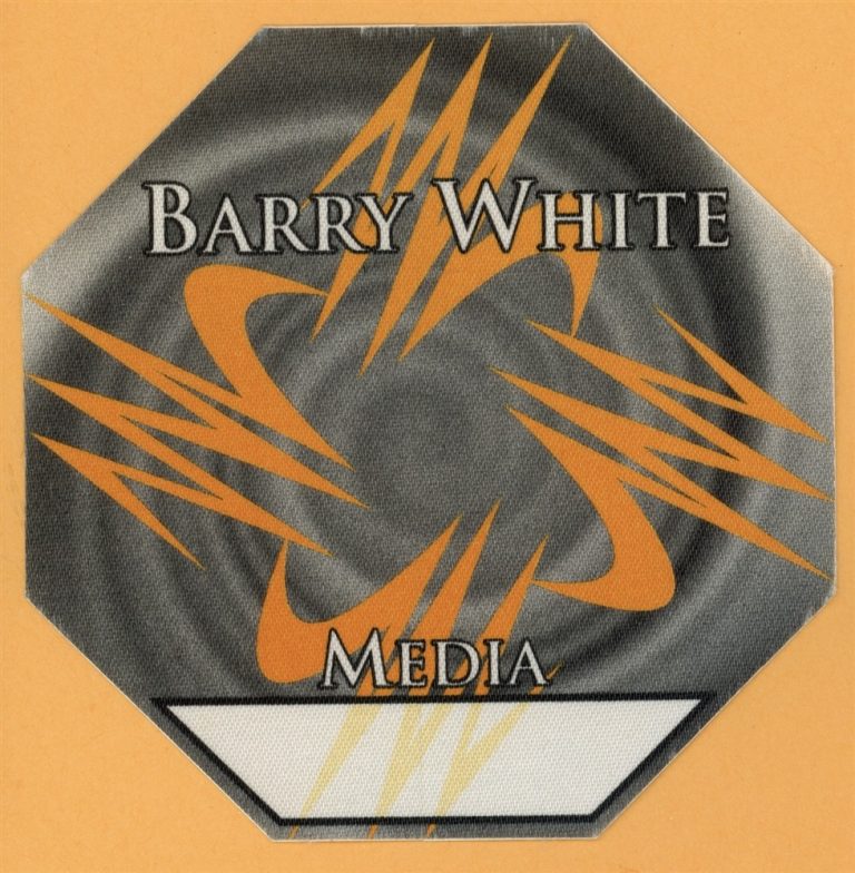 Barry White 1995 Icon Concert Tour MEDIA Backstage Pass