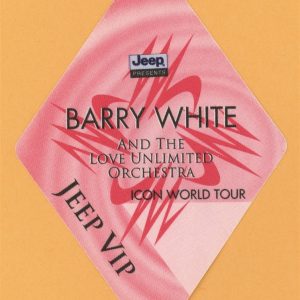 Barry White 1995 Icon Concert Tour VIP Backstage Pass