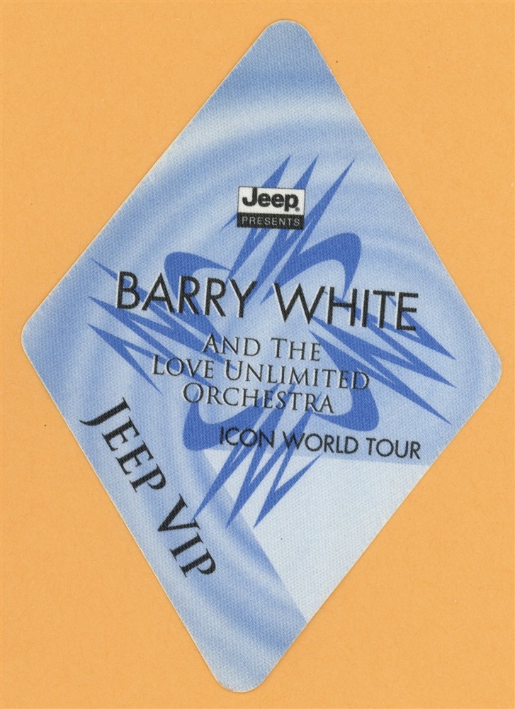 BARRY WHITE 1995 ICON CONCERT TOUR VIP BACKSTAGE PASS COLLECTIBLE MEMORABILIA