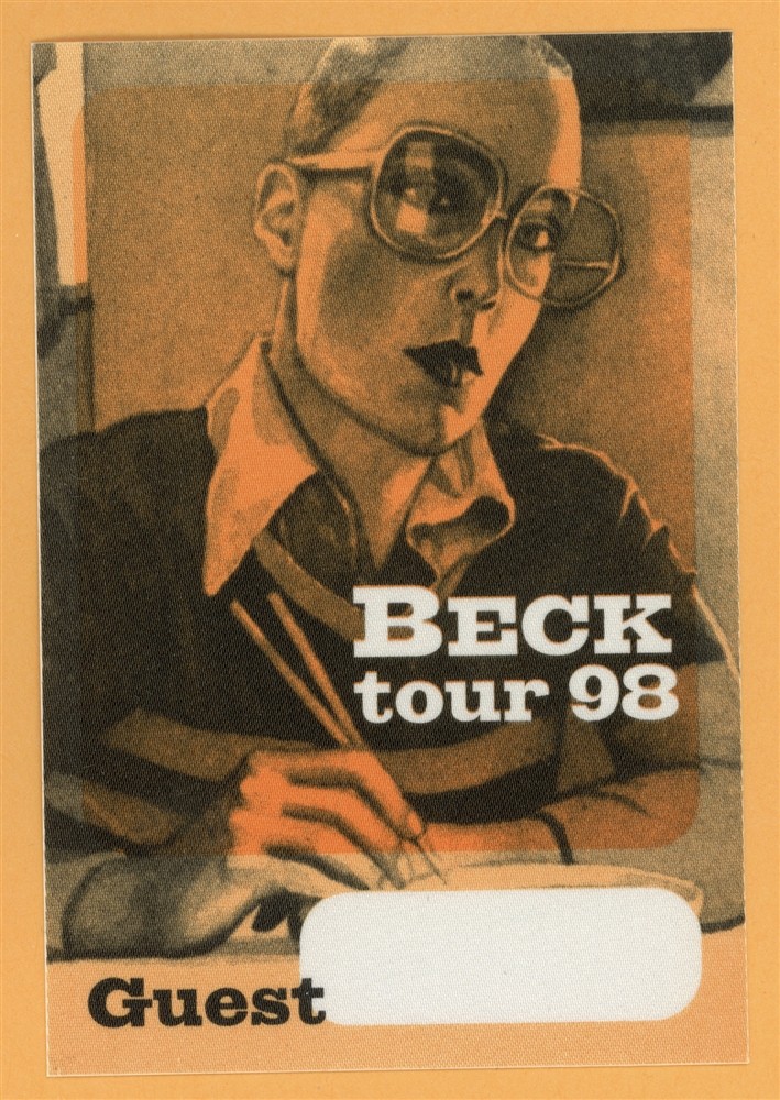 Beck 1998 Odelay Concert Tour GUEST Backstage Pass