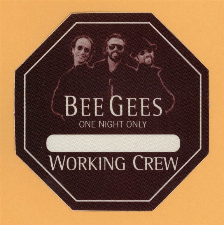 Bee Gees 1997 One Night Only Concert Tour CREW Backstage Pass