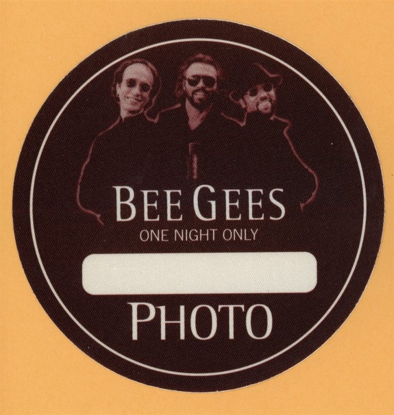 Bee Gees 1997 One Night Only Concert Tour CREW Backstage Pass