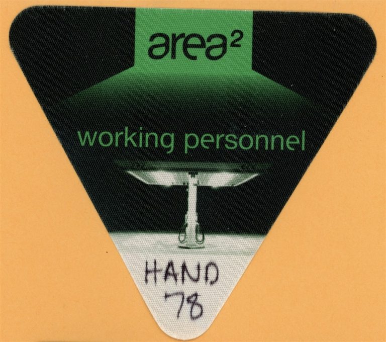 David Bowie 2002 Area One Concert Tour WORKING Backstage Pass