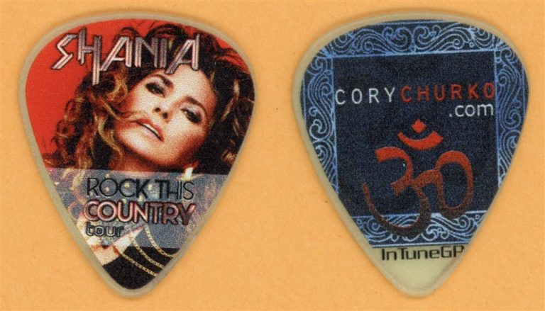 Shania Twain Cory Churko Vintage Guitar Pick - 2015 Rock This Country Tour