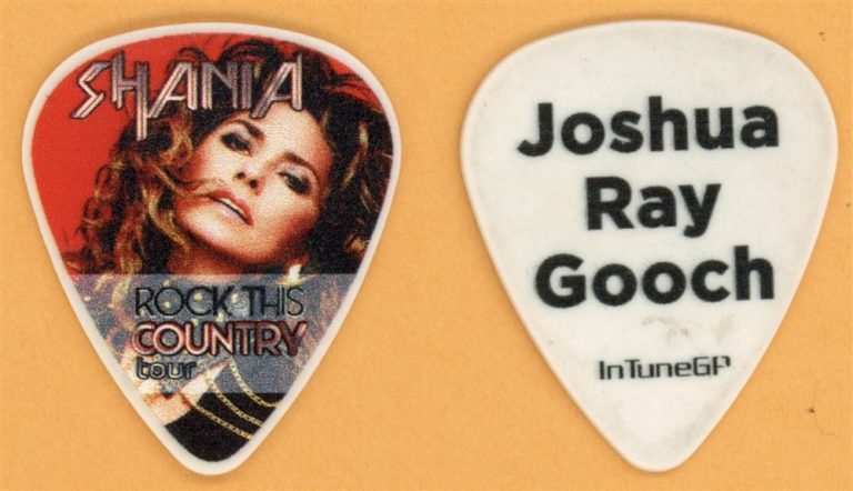 Shania Twain Joshua Ray Gooch Vintage Guitar Pick - 2015 Rock This Country Tour