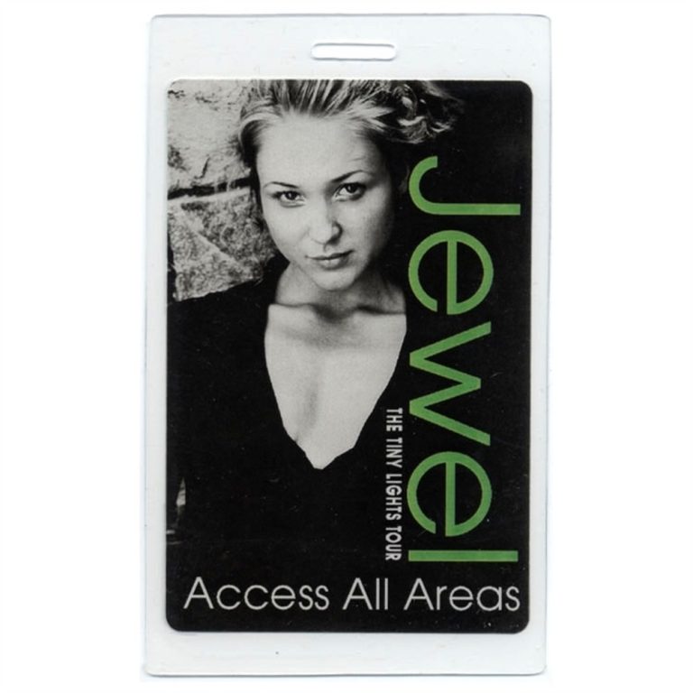 Jewel 1997 Tiny Lights Concert Tour All Access Laminated Backstage Pass