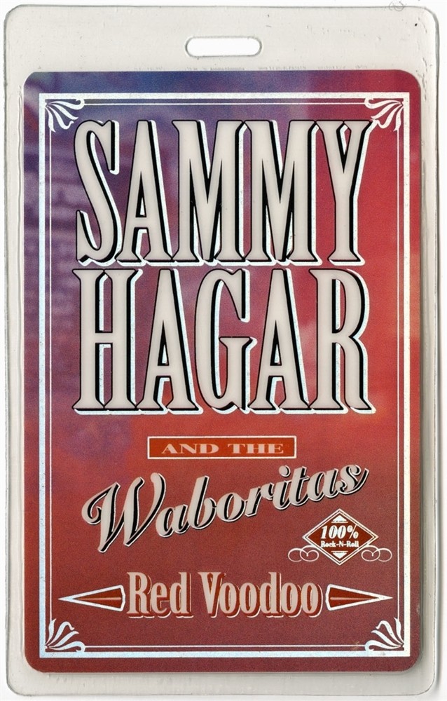 Sammy Hagar 1999 Laminated Backstage Pass Red Voodoo Tour Waboritas