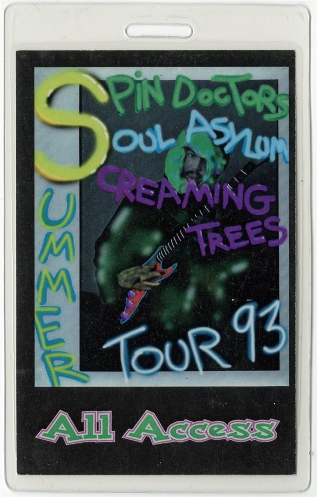 Spin Doctors 1993 Tour w/ Soul Asylum All Access Laminated Backstage Pass