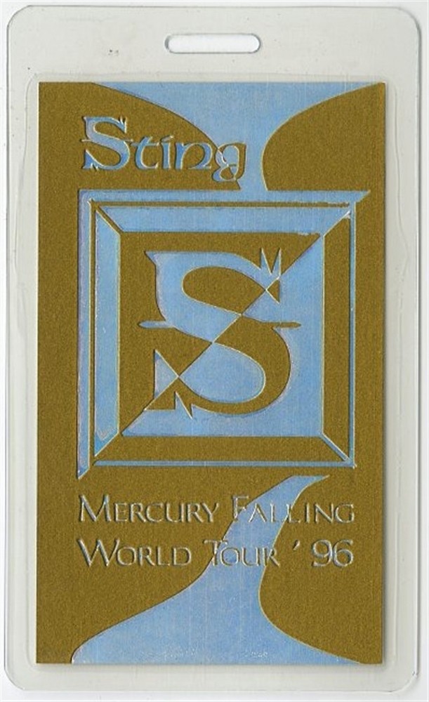 Sting 1996 Laminated Backstage Pass Mercury Falling Tour Police AA