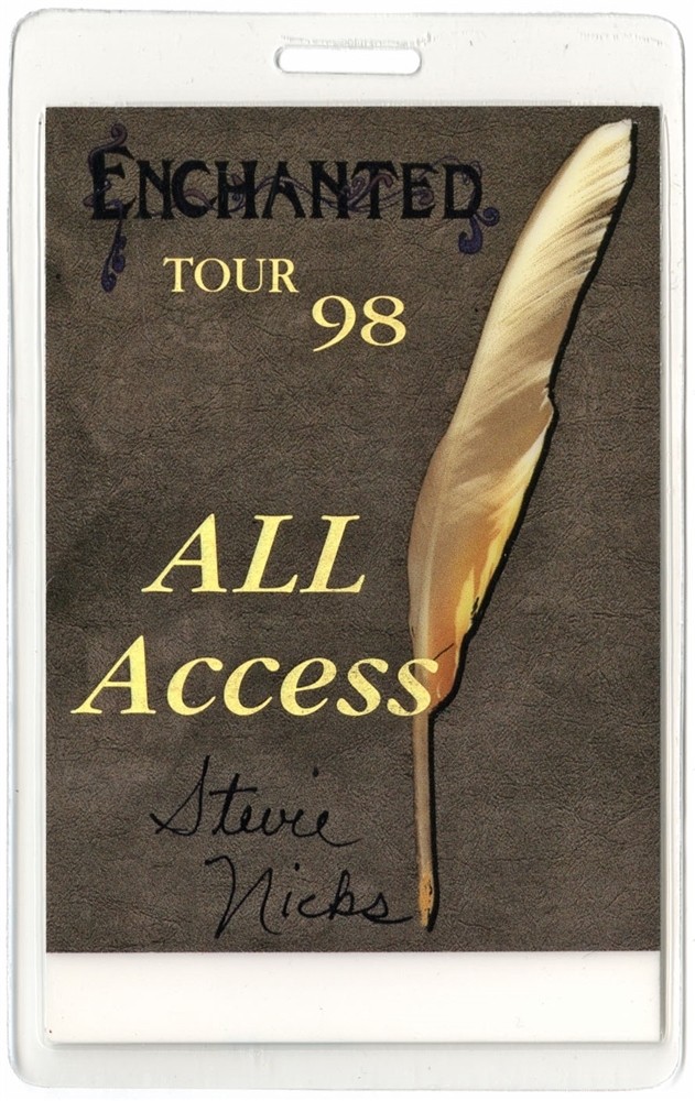 Stevie Nicks 1998 Laminate Backstage Pass Enchanted Tour Fleetwood Mac