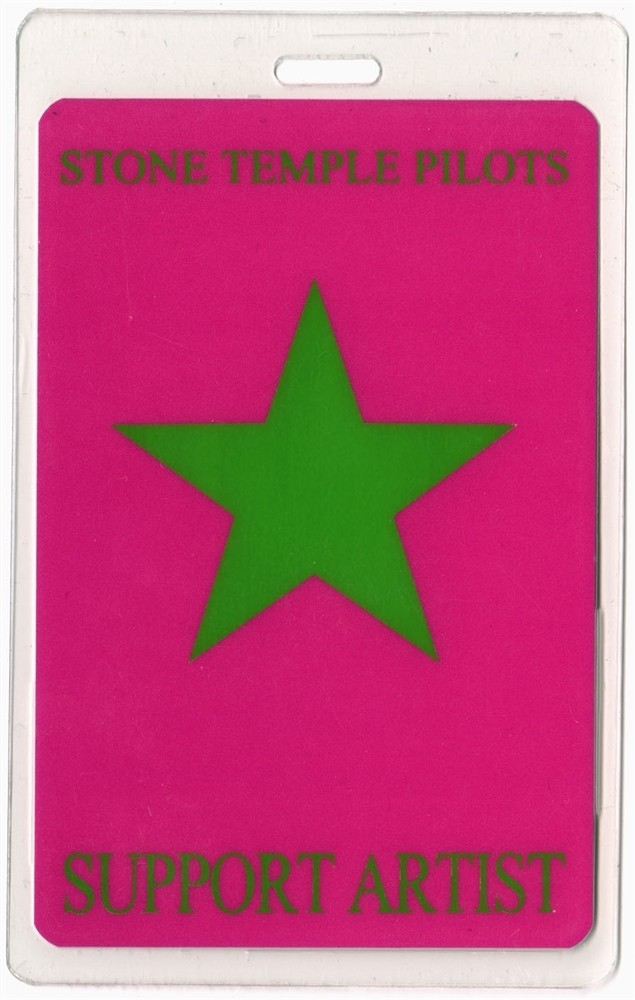 Stone Temple Pilots 1999 No. 4 Tour Concert Laminated Backstage Pass